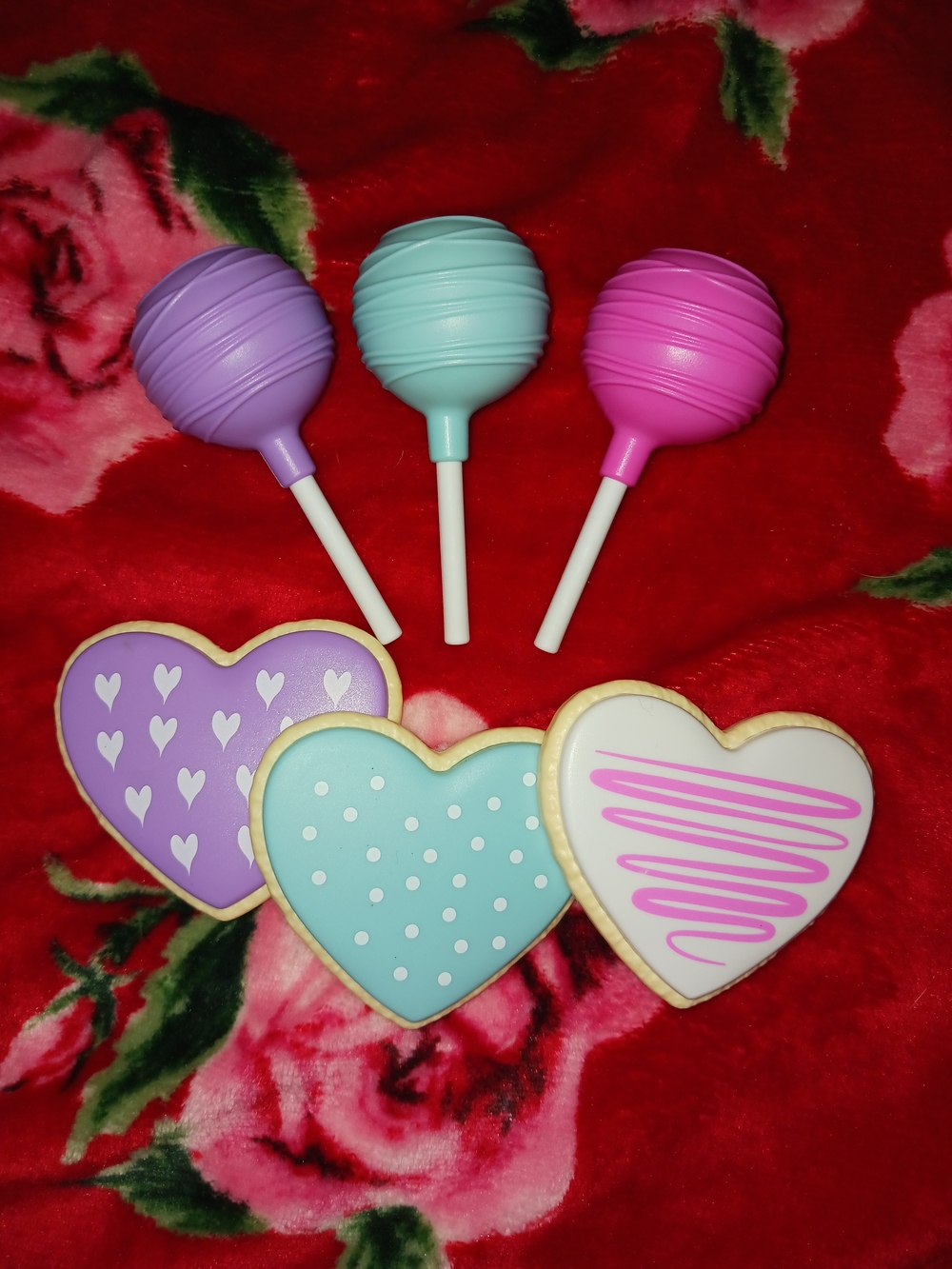 Pretend Play Heart Cookies Cake Pops Tea Party Tea Set Play Kitchen Valentine's
